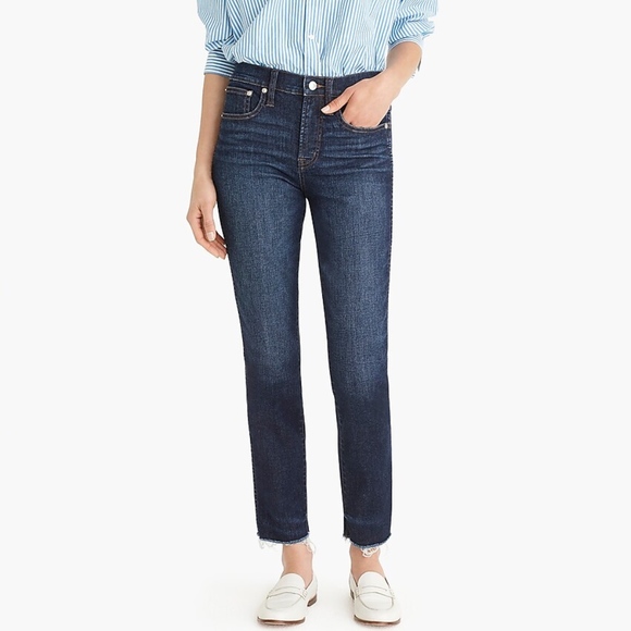 J. Crew Denim - JCREW Vintage straight jean faded midnight raw hem